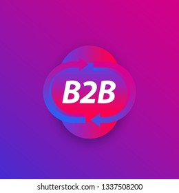 b2b commerce icon, business concept vector