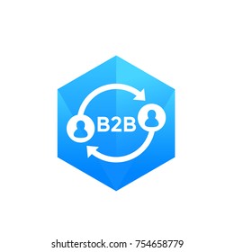 b2b commerce icon on white