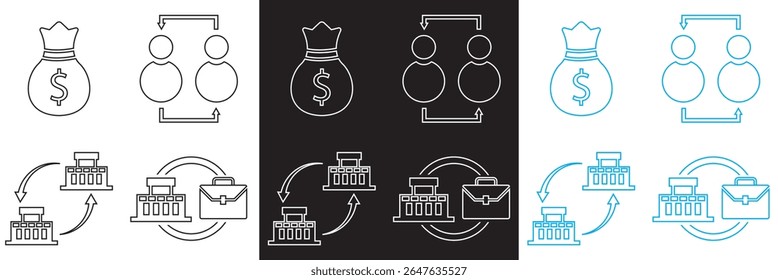 B2B  icon Business to business icon. business model icon. Vector for websites, mobile interfaces, presentations, banner, visual branding etc. Vector illustration. EPS 10