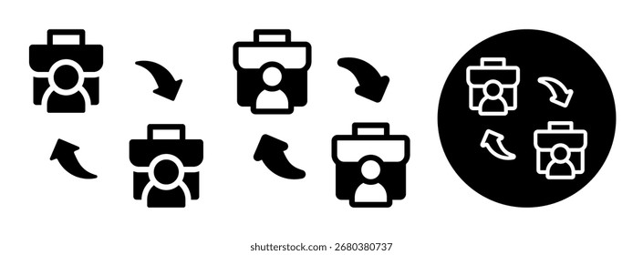 Glifo de Colección de íconos B2B y Ilustración vectorial mixta