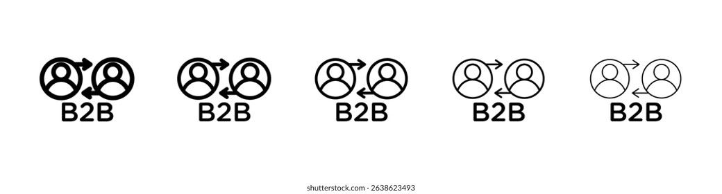 B2B icon concept. graphic design, logo, Web, UI.