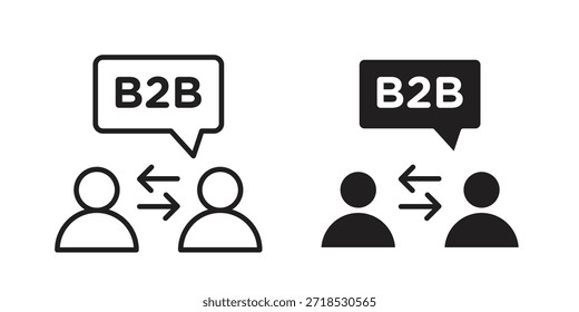 B2B icon concept for infographic, website or app.