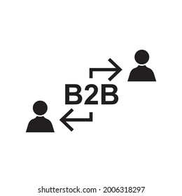 Icono B2B ilustración vectorial