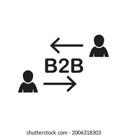 B2B icon design vector illustration