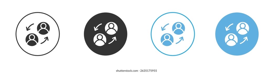 B2B icon Editable flat style, illustration icons