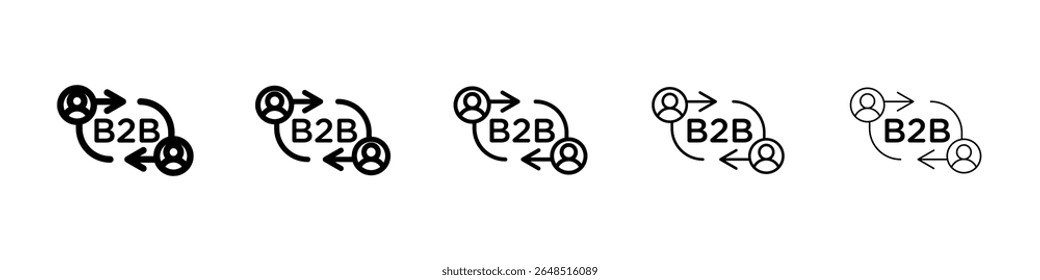 B2B icon filled flat sign concept for web design.