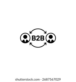 B2B icon flat vector design.