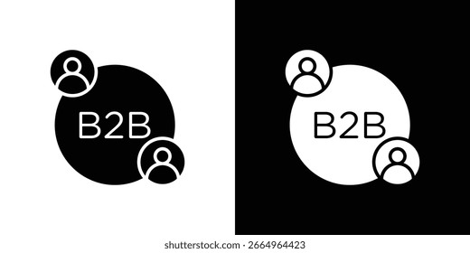 Vectores de glifos de iconos B2B. Web flat pack.