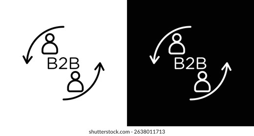 B2B icon Graphic vector set for ui design