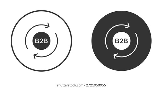 B2B ícone silhueta forma gráfico simples clipart símbolos