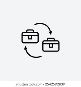 Ícone B2B na linha de traçado.