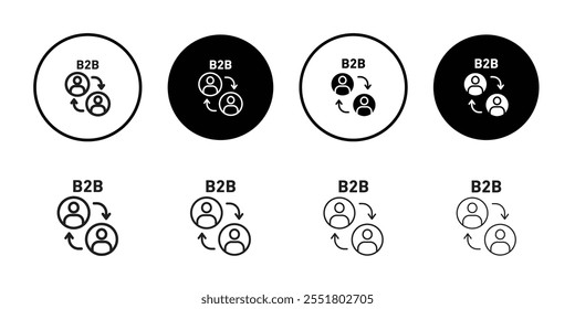 Icono B2B Conjunto de ilustración de línea fina