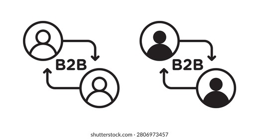 B2B icon vector for app web use..