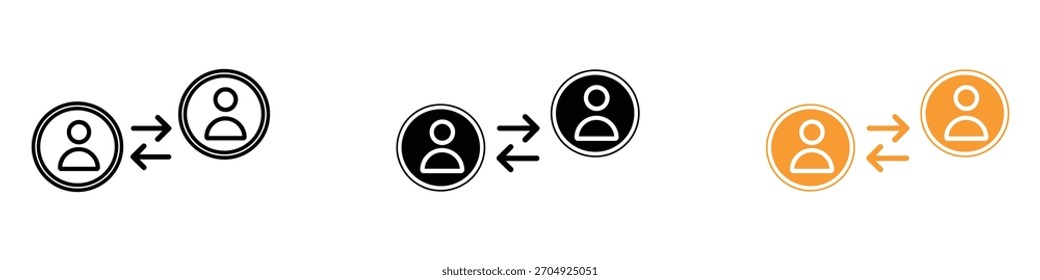 B2B-Symbolvektor. Business-Zusammenarbeit und Social-Networking-Erfolgssymbol. Vektorgrafik.