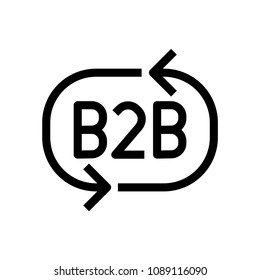 B2B Icon, Vector Illustration