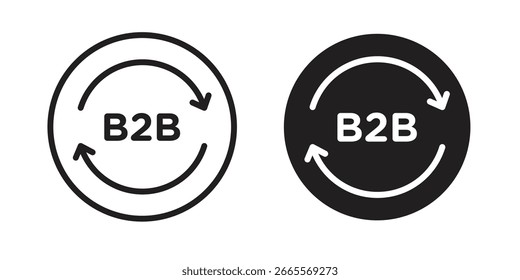 B2B icon. Vector Illustration. Isolated vector Illustration. EPS Illustration.