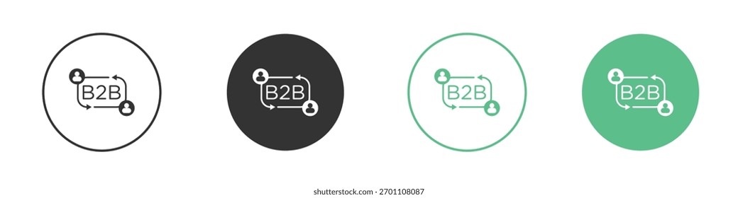B2B icon vector pictogram for ui ux interface elements