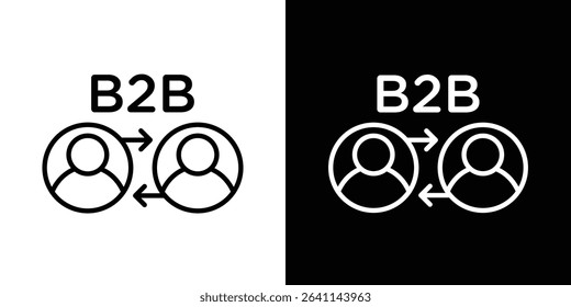 B2B icon vector simple element illustration editable