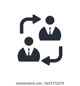 b2b icon. vector.Editable stroke.linear style sign for use web design,logo.Symbol illustration.