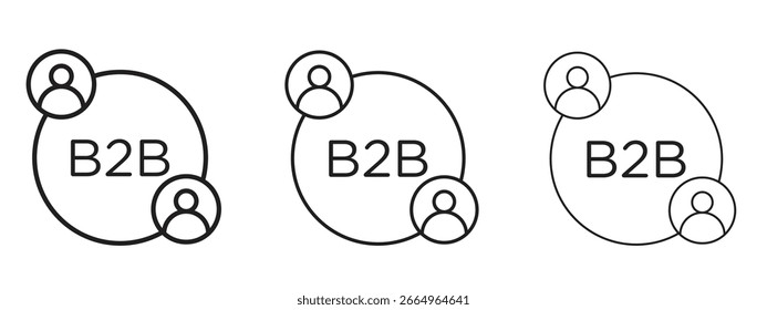 B2B icon for Website or Apps Elements, Logo. Pixel vector graphics