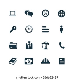 B2B icons set on white background