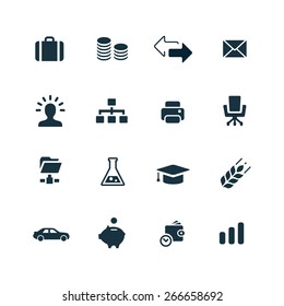 B2B icons set on white background