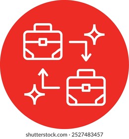 B2B Line Multi Circle Vector Icon Design