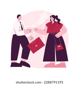 B2B marketing abstract concept vector illustration. Business to business, digital campaign, company website, strategy development, B2B lead generation, marketing, UI menu bar abstract metaphor.