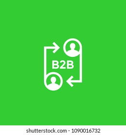 b2b marketing, business concept vector icon