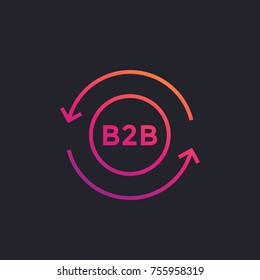 B2b Marketing Icon On Dark