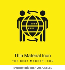 Icono de material amarillo brillante mínimo B2b
