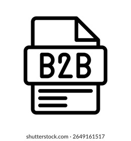 Ícone do Outline B2B Ícone do modelo B2B Business to Business Modelo B2B no estilo de outline mínimo para transações e serviços empresariais.