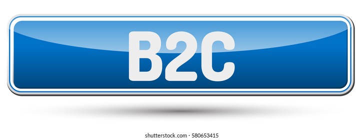 B2C - Abstract beautiful button with text.