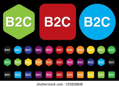 b2c ( business to consumer ) button
