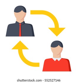B2C or business-to-consumer, commerce transaction, sell products or services to consumers, vector illustration, icon