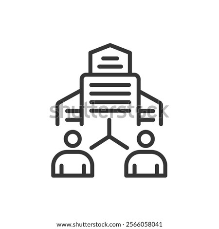 B2C, icon in line design. B2C, business to consumer, customer marketing, direct selling, customer relationship, retail marketing, online store on white background vector. B2C editable stroke icon