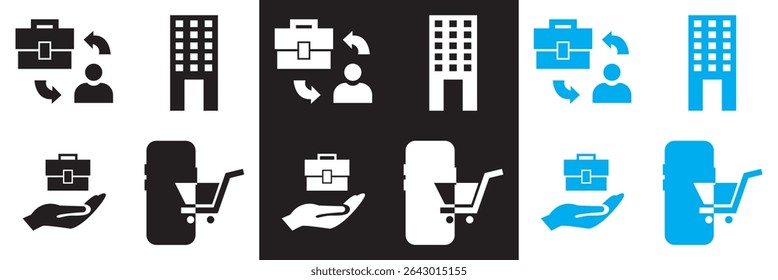 B2C vector  Icons . customer, selling, product delivery icon. Vector illustration