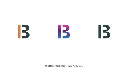 B3 letter logo design or 3B creative logo design, premium logo vector