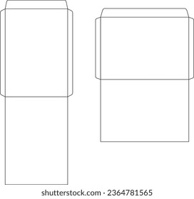 B4 Envelope Die Line Vector