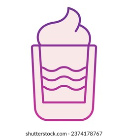 B52 cocktail flat icon. Burning drink violet icons in trendy flat style. Bar gradient style design, designed for web and app. Eps 10