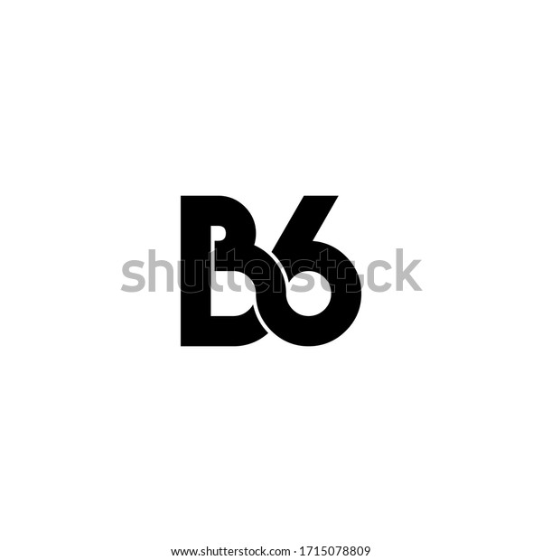 B6 Letter Original Monogram Logo Design Stock Vector (Royalty Free ...