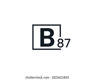 B87, 87B Initial letter logo