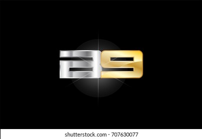 B9 B 9 gold glitter glittering letter and number combination of a logo with metallic texture