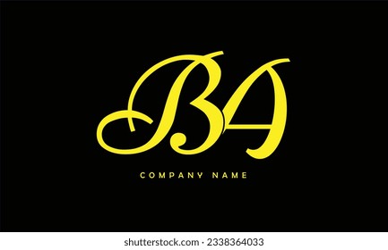 BA, AB Abstract Letters Logo Monogram