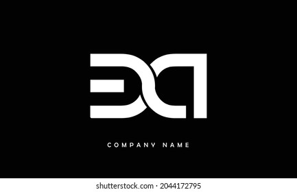 Monograma del logotipo de las letras de los alfabetos BA, AB