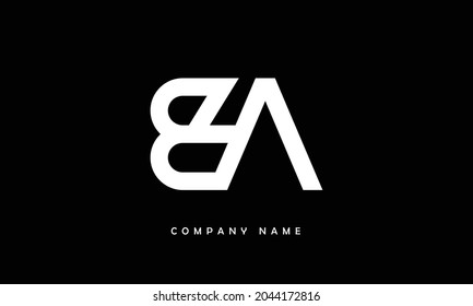 BA, AB Alphabets Letters Logo Monogram