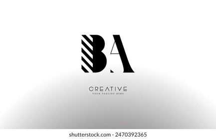 BA AB Alphabets Letters Logo Monogram