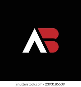 BA or AB awesome letter logo design. Abstract design with different colors illustration. Icon or monogram design.