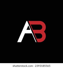 BA or AB awesome letter logo design. Abstract design with different colors illustration. Icon or monogram design.