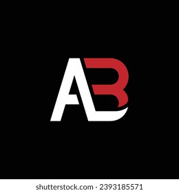 BA or AB awesome letter logo design. Abstract design with different colors illustration. Icon or monogram design.